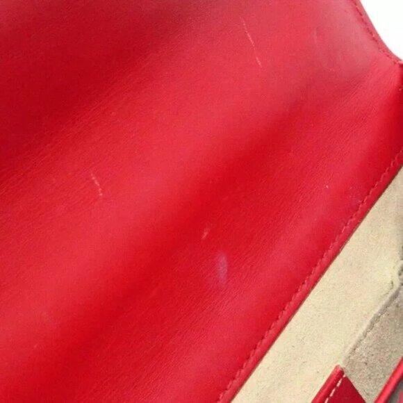 100% Authentic GUCCI Padlock / Shimaline Red Leather - Shoulder Bag 577-052024 - Picture 9 of 12